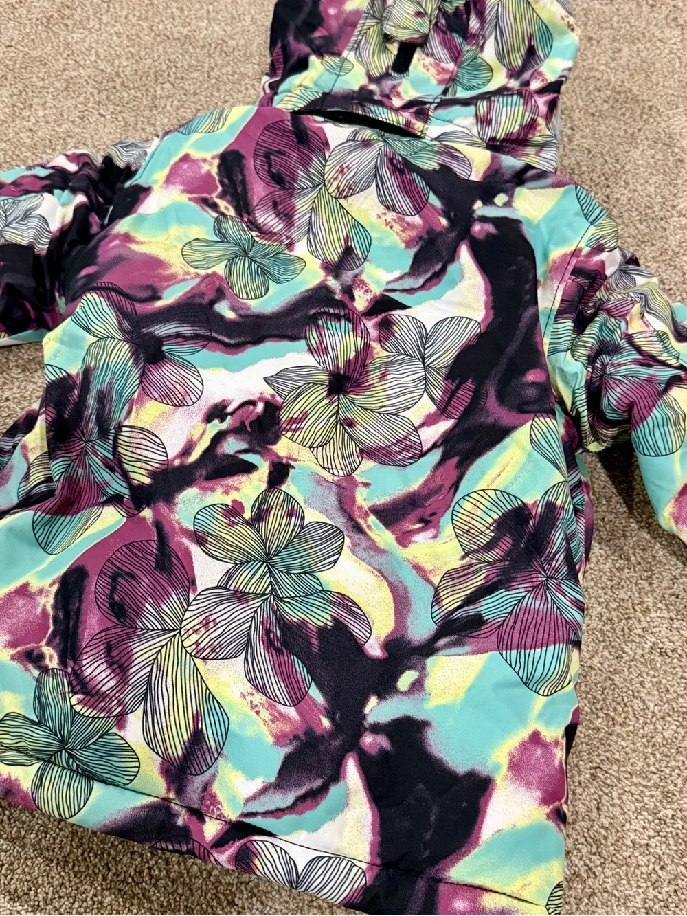 Kamik Kids Floral Hooded Winter Jacket